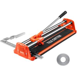 VEVOR 17-Inch Manual Tile Cutter for Wall & Polished Tiles,Double Rails for Precise Cutting, Tungsten Carbide Wheel,Non-Slip Handle,Anti-Displacement Pressure Rod,Precise Cuts for Pros & Beginners