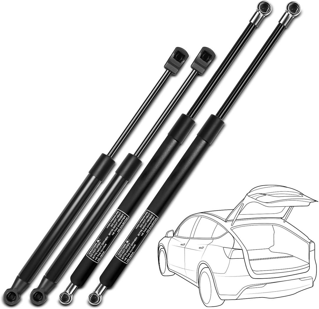 YHTAUTO Set of 4 Rear Window Glass and Tailgate Lift Support Compatible with 2010-2013 Toyota Highlander 2010-2013(Base, Limited, Hybrid Limited, SPOR, SE, Plus) with Power Liftgate Gas Spring Struts
