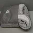 Bare Home Sherpa Fleece Blanket - Full/Queen Size - Blanket for Bed, Sofa, and Couch - Warm & Lightweight - Fluffy & Soft - Reversible (Full/Queen, Light Grey)