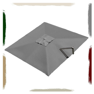 Square Patio Umbrella Canopy 8' Cantilever Umbrella Top Cover, 8 Ribs Outdoor Offset Umbrella Replacement Canopy, Green/Khaki/Burgundy/Beige(Khaki,2.5x2.5m (8.2x8.2ft))