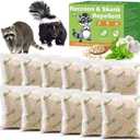 12 Pack Peppermint Skunk Repellent Pouches, Natural Raccoon Repellent Pouch Keep Skunks Out from Outdoor Yard Attic Garden House, Long-Lasting Protection, Safe for Dogs and Children