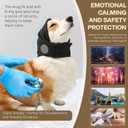 Dog Ear Muffs Dog Head Ear Warp Noise Protection (M-Head Circle(13.7"~18.9"), Black)