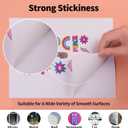 HTVRONT Printable Vinyl Sticker Paper - 70 Sheets Glossy Waterproof Sticker Paper for Inkjet Printer & Laser Printer, Dries Quickly & Tear Resistant, 8.5"x11"