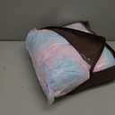 RYNGHIPY Super Soft Fuzzy Faux Fur Duvet Cover Set Rainbow Bedding Set for Girls Blue Tie Dye Plush & Velvet Flannel Comforter Cover with 2 Pillowcases (Colorful Blue,Queen)