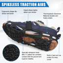 Spikeless Ice Cleats Anti-Slip Snow Traction Crampons Ice Grippers for Shoes and Boots Indoor/Outdoor Slip-On Rubber Tread Overshoes Traction Devices S-M
