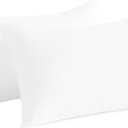 Standard Size Bed Pillows Set of 2, Soft Hotel Collection Pillows for Back, Stomach or Side Sleepers, Machine Washable, White