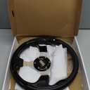 NOKINS 12.5" Universal Golf Cart Steering Wheel, Fit EZGO TXT/RXV/Club Car DS/Precedent/Yamaha, Most Golf Carts (Black)
