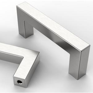 Asidrama 10 Pack 3 Inch (76mm) Brushed Satin Nickel Kitchen Cabinet Handles, Stainless Steel Cabinet Pulls Kitchen Cabinet Hardware for Cupboard Drawer Handles Dresser Pulls