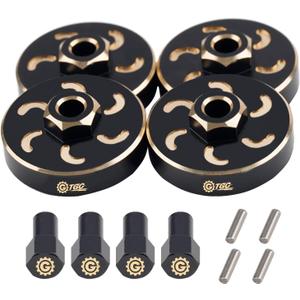 48g RC Brass Wheel Weights Spacers Extended Wheel Hex Hubs Offset for Axial SCX24 1/24 RC Crawler Car Upgrades Accessories (4PCS)