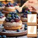 500 Pcs Mini Bamboo Forks 3.54 Disposable Small Wood Appetizer Forks Bulk for Tasting, Party, Serving, Cocktail Parties, Fruits