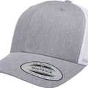 Yupoong Men's YP Classic Trucker Cap, OSFA (Heather/White)