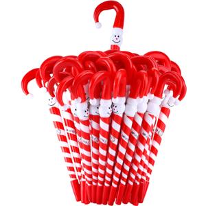 Outus 40 Pieces Christmas Candy Cane Pens Bulk Snowman Umbrella Cane Black Ink Ballpoint Pens for Christmas Xmas Holiday Party Gift Stationery Supplies