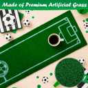 Soccer Party Decorations Table Runner - 13 x 72 Inch Artificial Grass Soccer Field Turf Runner, 1 Pack Green Soccer Table Decorations for 2026 Soccer Birthday, Game Day Watch Party Decor