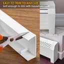 2 Pack End Caps for Baseboard Heater Covers, Includes Silicone Left and Right Radiator Cover, Fits Most Standard Baseboard Heaters, Easily Trim to Fit, Durable, Efficient Design (Height 7.75 inches)