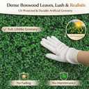 Crowye 48 Pcs 10 x 10 Inch Artificial Grass Wall Boxwood Hedge Panels UV Protected Grass Backdrop Wall Decor Greenery Privacy Hedge Screen for Outdoor Indoor Garden Fence Backyard Deco