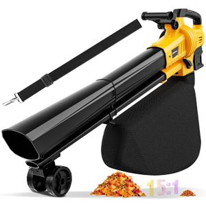 3-in-1 Leaf Vacuum Cordless with Bag Compatible for Dewalt 20V Battery, Electric Leaf Mulcher & Leaf Vacuum with Bag 40L, Handheld Leaf Blowers for Lawn Care, 5 Speeds, Turbo Mode(Not Battery)