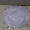 Geosar 100 Pcs Disposable Paper Placemats Cotton Woven Look 13'' Round Placemats Rustic Disposable Table Pads Bulk for Dining Table Decoration Birthday Wedding Bridal Baby Shower Party (Beige)