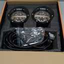 Auxbeam 4 Inch 110W Round Offroad Lights, Amber DRL Design 11000LM LED Light Pods, Super Bright 7035 SMD LED Work Driving Fog Light with DT Wiring Harness Kit for Truck Jeep Pickup SUV ATV UTV, 2 PCS