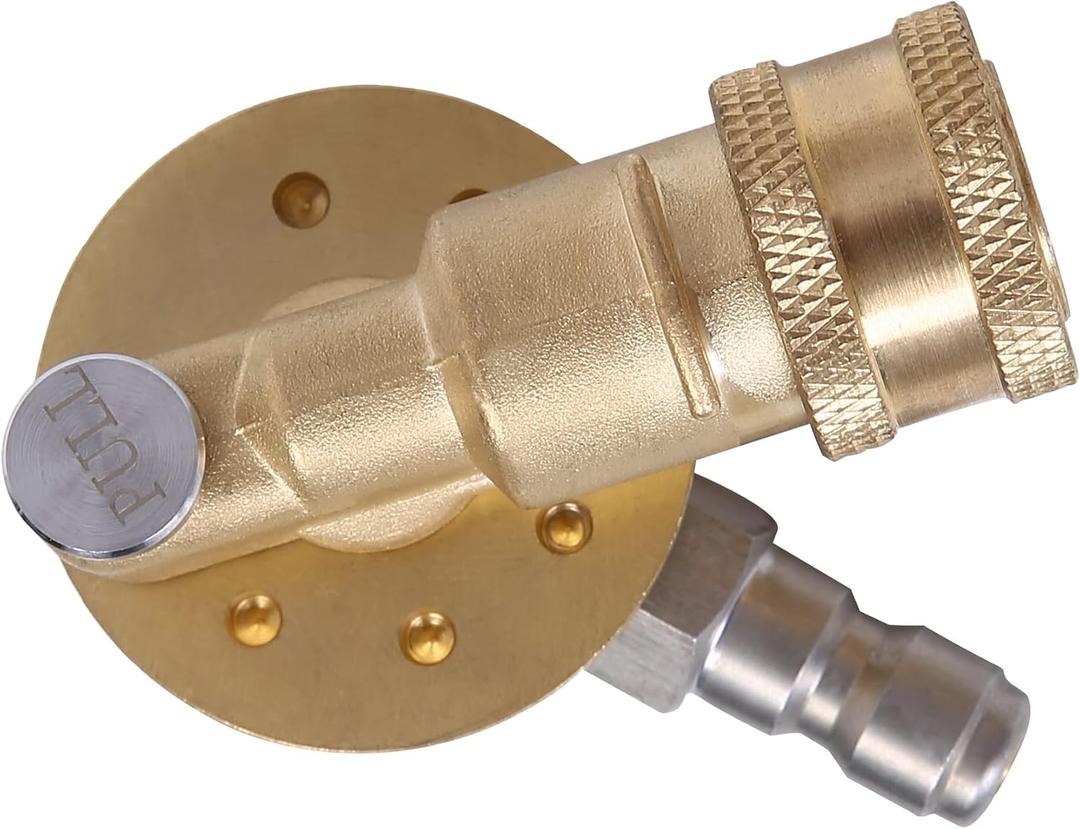 Meteor Blast Pivoting Coupler, 270 Degree with 7 Angles, heavy duty design and Stainless Steel Safety Lock for Pressure Washer Spray Nozzle, Clean Hard to Reach Area, 5000PSI, 1/4 Quick Connect