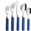 ANNOVA Silverware Set Stainless Steel Colorful Tableware Kitchen Flatware Set Utensils, Includes Dinner Knives, Forks, Spoons, Salad Forks & Dessert Spoons (Sapphire Blue, 20 Pieces)