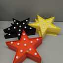 VIHOSE 6 Pcs Marquee Star Lights LED Star Signs Light up Movie Theater Decor Battery Operated Night Light for Gifts Birthday Party Home Movie Decor (Red,Black,Warm)