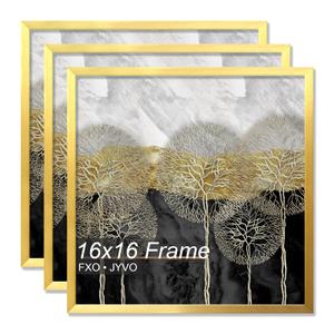 Fxojyvo 16x16 Frame Set of 3 for Picture Photo Poster Square Wall Mount