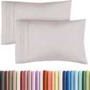 King Pillow Cases Set of 2 - Ultra Soft Hotel Quality Pillowcase Covers - Comfy, Cozy & Wrinkle Free - Shrinkage, Stain & Fade Resistant - Machine Washable Pillow Protectors - 2 Piece Set - Light Grey