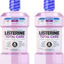 Listerine Total Care Alcohol-Free Mild Mouthwash, 6 Benefit Oral Rinse to Help Kill 99.9% of Germs That Cause Bad Breath, Strengthen Enamel, Mild Mint Flavor, Twin Convenience Pack, 2 x 1 L