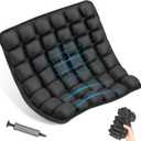 Somdurue Inflatable Seat Cushion, Airplane Travel Cushions, Pressure Relief Seat Cushion, Comfort Tailbone Air Cushion Seat for Office/Daily/Work Use; Wheelchair/Driver Butt Cushions Applicable-Black