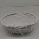Cornucopia Brands Wicker Basket w/ Handles (White-Painted), for Easter, Picnics, Gifts, Home Decor and More, 13 x 10 x 6 Inches (Regular 1pk)