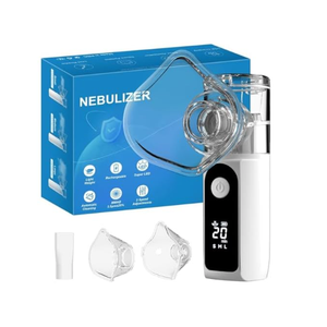 Medical Mesh Nebulizer for Adults and Kids, Advanced Digital Display with Adjustable Mist, USB-C Rechargeable & Battery Powered, Self-Cleaning, Portable with Masks & Mouthpiece for Home & Travel