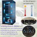 𝐔𝐩𝐠𝐫𝐚𝐝𝐞 RV Fridge Vent Fan, 5.5 Inch Rv Fridge Fan, 12V RV Fridge Ventilation Cooling Fan, Manual and Automatic Modes, Fridge Fast Cooling Fans, Speed Controller