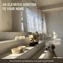 Marble Pet Bowl  Luxury Stone Dog or Cat Bowl, Crema Marfil Marble, Heavyweight & Non-Slip, Handcrafted Elevated Food or Water Dish for Small Pets (Ibiza)