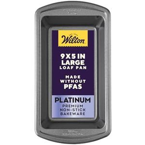 Amazon.com: Wilton Platinum Non-Stick 9 x 5 in Loaf Pan, Stainless Steel Bakeware, Made without PFAS, Packaging May Vary: Home & Kitchen
