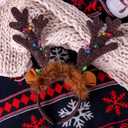 JOYIN Christmas Light Up Cute Reindeer Headband Adult Kids Party Favor Supplies, Xmas Accessories for Christmas Holiday Parties, Annual Holiday, Photos Booth