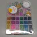 【2 Pack】 More Than 1300PCS Round Glass Beads for Jewelry Making,48 Colors 8mm Crystal Beads for Bracelets Jewelry Making and DIY Crafts, 2 Box Round Beads Suitable for Beginners. (Solid+Printing)