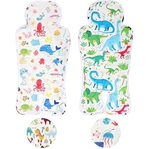 Suzile 2 Pcs Baby Gel Car Seat Cooler Pad Double Side Universal Breathable Stroller Cooler Mat Car Seat Cooling Pad Stroller Cooling Pad Car Seat Liner for Stroller Baby Dining Chair Child Safety Seat