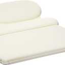 Amazon Basics Bath Tub Neck Pillow with Suction Cups, Waterproof, 3-Panel, Off-white