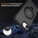Hocase for iPhone 16e Case, with Magnetic Ring Stand [Compatible with MagSafe] [Military Grade Protection] Slim Shockproof Translucent Protective Phone Case - Black