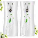 Threlaco 2 Pcs Automatic Air Spray Freshener Dispenser 6.2 oz ABS Plastic Fragrance Standing or Wall Mounted Battery Powered Spray Dispenser for Home Shopping Malls Hotels Offices Bedrooms(White)