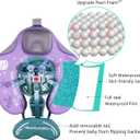 Mambobaby Float Upgrade Add Tail Baby Float with Canopy for Infant Waist Swimming Ring Swim Trainer Non-Inflatable Floats Toys with Adjustable Safety Strap (Purple Mermaid), Medium