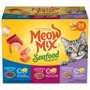 Meow Mix Seafood Selections Variety Pack, Wet Cat Food, 2.75 oz Cup (24 Pack)//07/18/2027