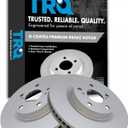 TRQ Front Disc Brake Rotor Pair Set for 08-18 Avalon / 07-19 Camry / 17-18 Corolla iM / 13-18 ES300h / 07-18 ES350 / 16 iM / 09-13 Matrix / 06-18 Rav4 / 11-16 tC / 09-10 Vibe