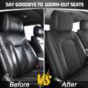 Umbrauto Custom Seat Covers for Silverado, Waterproof Nappa Leather Full Set Seatcovers for Chevy Silverado/GMC Sierra 2007-2013 & 2019-2025 1500, 2020-2025 2500HD 3500HD Crew/Double/Extended Cab