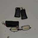 3 Pack Folding Reading Glasses with Keychain Compact Bags Women Men Blue Light Blocking Spring Hinge Portable Pocket Readers,Black 3.0