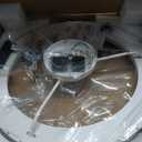 24" Low Profile Flush Mount Wood Fandelier Ceiling Fan with Light
