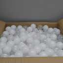 Ball Pit Balls for Toddlers Phthalate Free BPA Free Non-Toxic Crush Proof Play Balls for Toddlers Kids Pool Playhouse,  White Transparent, 500 balls