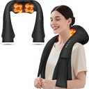 Cordless Shiatsu Neck and Shoulder Massager, Back Massager with Heat ,Massage Deeper Tissue 4D Kneading Massage for Shoulder, Neck and Back, Use at Home, Office, Car - Gifts for Fathers Day Dad Gift