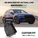 Original Floor Mats & Cargo Liner Fit for 2018-2025 Audi Q5/SQ5 (Include Sportback) - Custom Fit TPE Floor Liners for Q5/SQ5 1st & 2nd Row & Trunk Mat Full Set Car Mats, Black