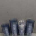 JOLLY CHEF 100 Pack 10 oz Blue Plastic Cups, Blue Disposable Tumblers, Elegant Glitter Party Drinking Cups for Wedding, Thanksgiving Day, Christmas Halloween